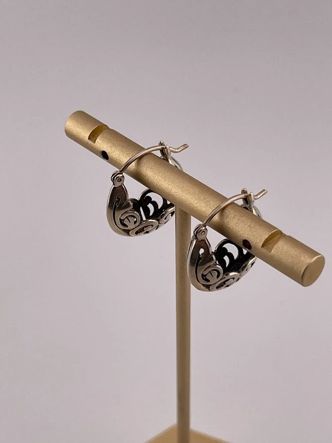 PENDIENTES ARO FILIGRANA PLATA ESTERLINA 925 SILPADA P1136 3.4" SUROESTE 3476 Foto 2 de 4