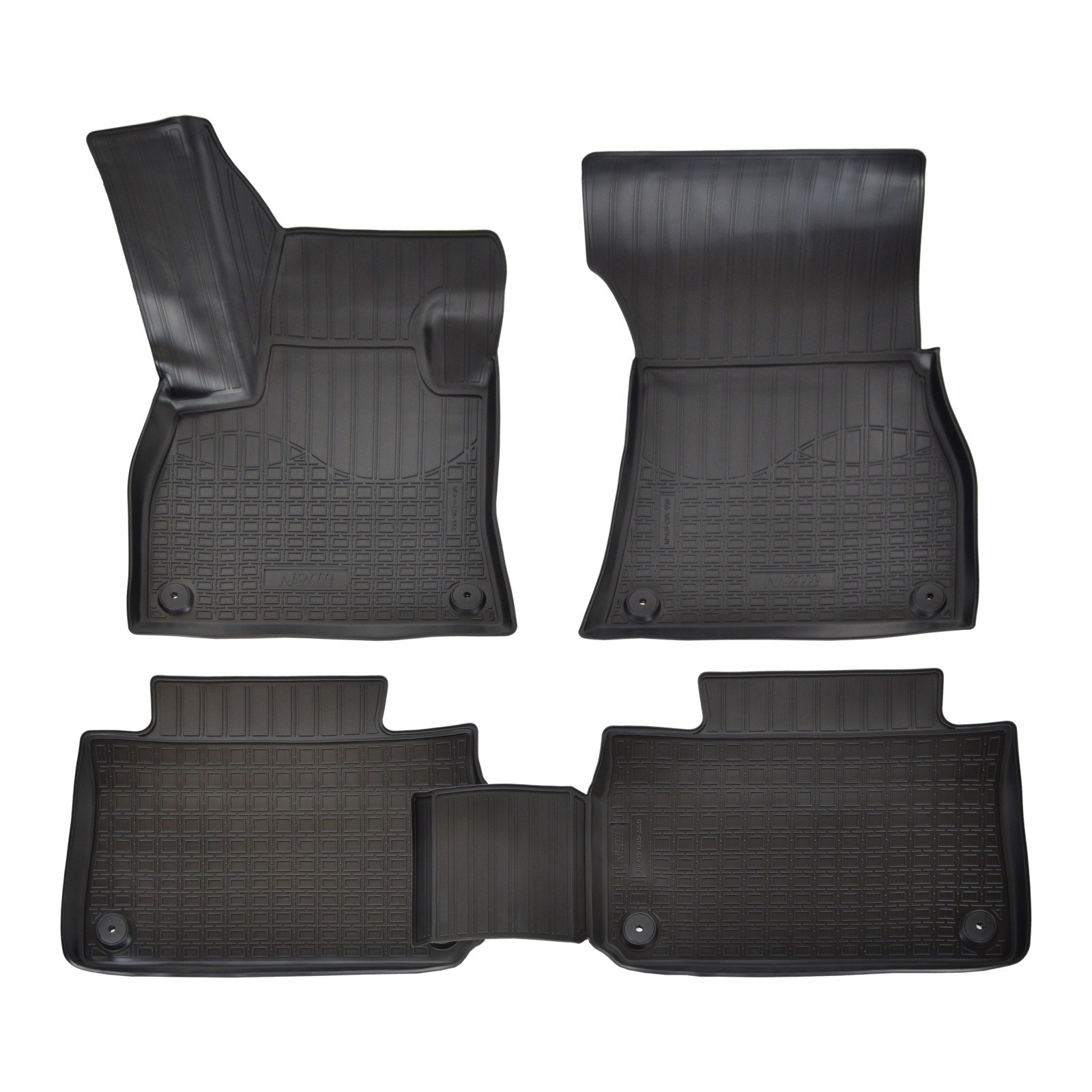 Tapis de sol caoutchouc 3D bords hauts Audi E-Tron idéal pour sorties ski et nature
