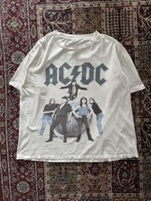 Vintage 90?s AC/DC Faded & Thrashed World Tour Band T-Shirt - XL