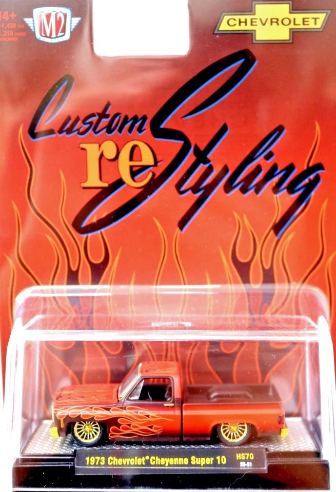 Same Day  Shipping CHASE 1973 Chevrolet Cheyenne Super10 1/64 SQUARE BODY Flames - Image 2 of 4