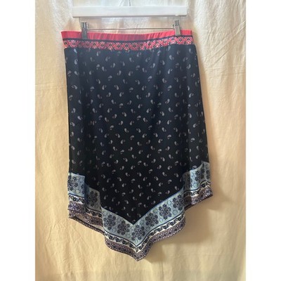 Jaclyn Smith Collection Border Print Skirt   Size L
