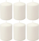 Unscented White Tall Pillar Candles, 35 Hour Burning Candle Pillars, Perfect for