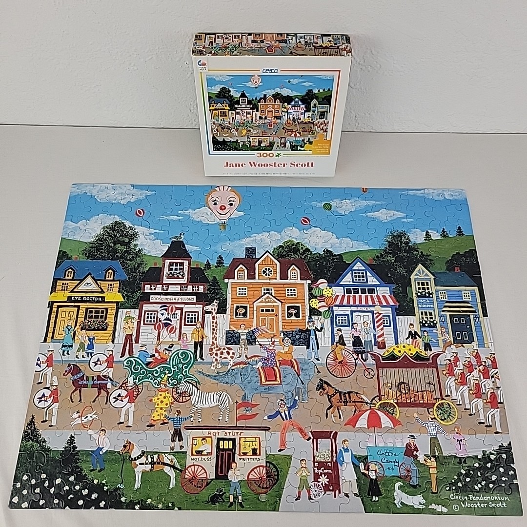 Jane Wooster Scott Puzzle Circus Pandemonium 300 Lg Pc Ceaco