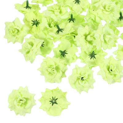 100 Künstliche Rosen Köpfe 1,77 Zoll für DIY Hochzeit Grün Kunstblumen