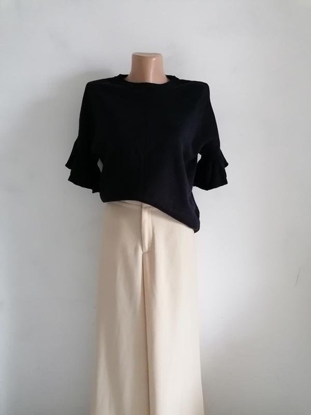 Women Warehouse Turtleneck Black Viscose 38