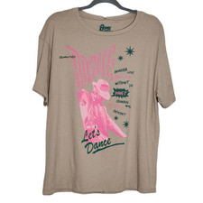 Camiseta David Bowie Nueva con Etiquetas Talla Grande Bronceada Manga Corta Camiseta David Bowie Let's Dance