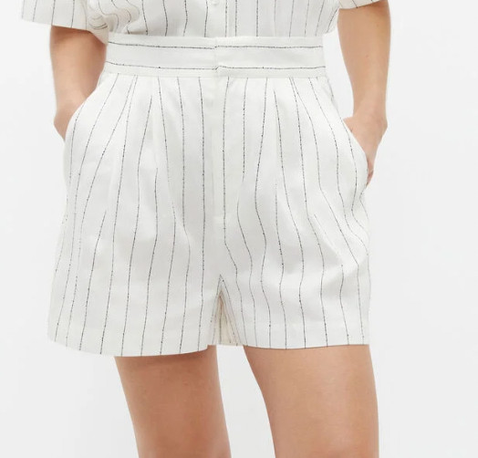 Seed Heritage Linear Stripe Linen Shorts, size 10 (AU)