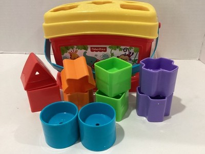 Fisher Price First Baby Shape Sorter Crying Handle And Shap Blocks Plastic