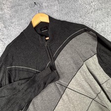 Greg Norman XL Men's 1/4 Zip Golf Sweater Pullover Charcoal Gray Argyle Cotton