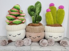 RUSS Greenhouse Lot Of 3 Potted Plants Green Succulents Cacti 12  Plush Soft Toy