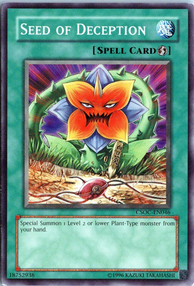 Seed of Deception CSOC-EN046 YuGiOh Crossroads of Chaos trading card — raw and PSA graded price guide