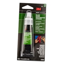 Black Super Weatherstrip and Gasket Adhesive 03602, 1 fl oz Tube Pack of 1 