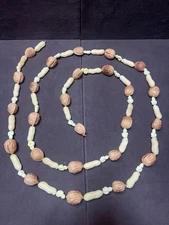 Blow Mold Garland Old Vintage Christmas Tree Blowmold Peanuts Walnuts Popcorn 9’