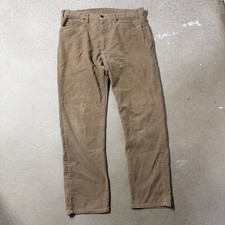 Vintage Levi's 505 1523 Corduroy Pants Men's 36x30 Tan Talon Zip 1985 80s