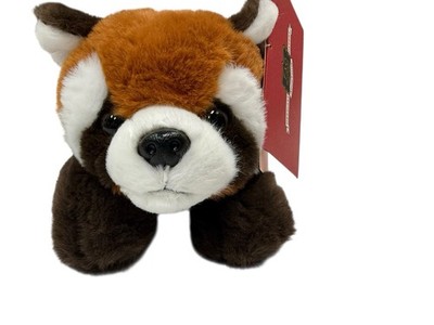 FAO Schwarz Red Panda Adopt A Pets Laying Down Plush Stuffed Toy 17 NWT
