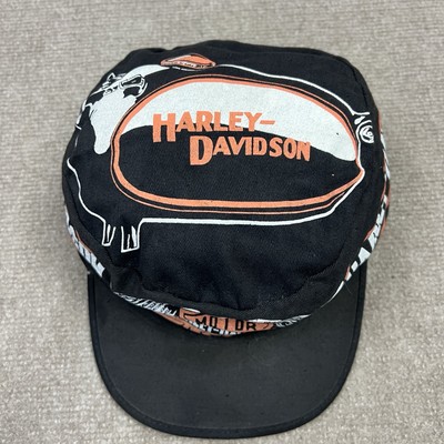Vintage 80s Harley Davidson Hog Painters Cap Hat One Size Fits