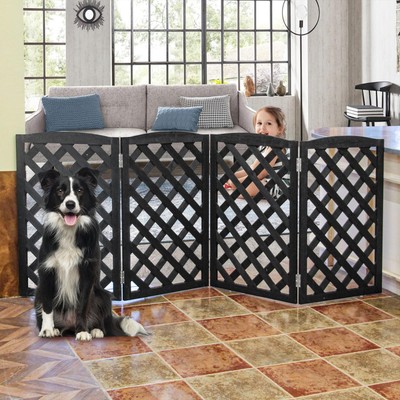 ZJSF Foldable Indoor Dog Gate for House Freestanding Folding Dog Gates Indoor...