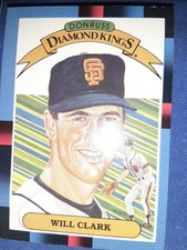 1988 Donruss - Diamond Kings Will Clark #21 Black Corner Top Right