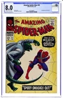 Amazing Spider-Man #45  CGC 8.0 White Pages 3rd Lizard 1967 - Awesome Book