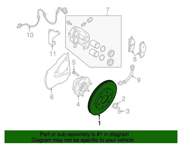 Nuevo freno de disco rotor delantero genuino Nissan OE 402069BE0C Foto 2 de 4