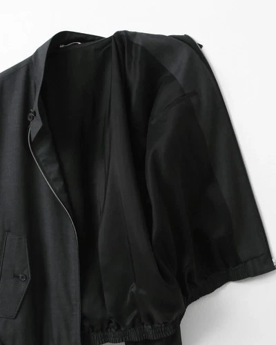 Auralee Ultra Fine Tropical Wool Zip Blouson Charcoal 5 NWT Harrington SS26 image 23