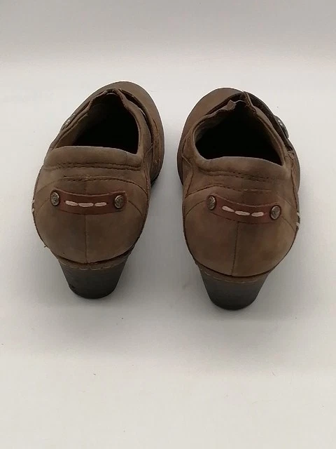 Zapatos de vestir Cobb Hill para mujer marrón 7,5 cuero gancho lazo elástico CBD07ST Foto 2 de 4