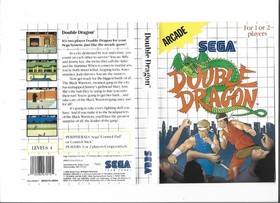 Sega Master System DOUBLE DRAGON w/Cartridge, Instructions & Box (CIB)