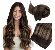 Halo Hair Extensions Real Human Hair Invisible Wire Extensions 12 Inch 70g NEW