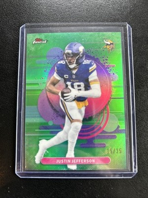 2025 Topps Finest Justin Jefferson True Green Uncommon bookend 35/35 #172