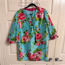 VTG Y2K 90s Handmade 2-Piece Floral Dress and Jacket Set Barbiecore Cottagecore
