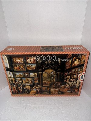 Educa 8000 Piece Puzzle Alexander Magno Visiting Appelles Studio Rare. Fun!!!