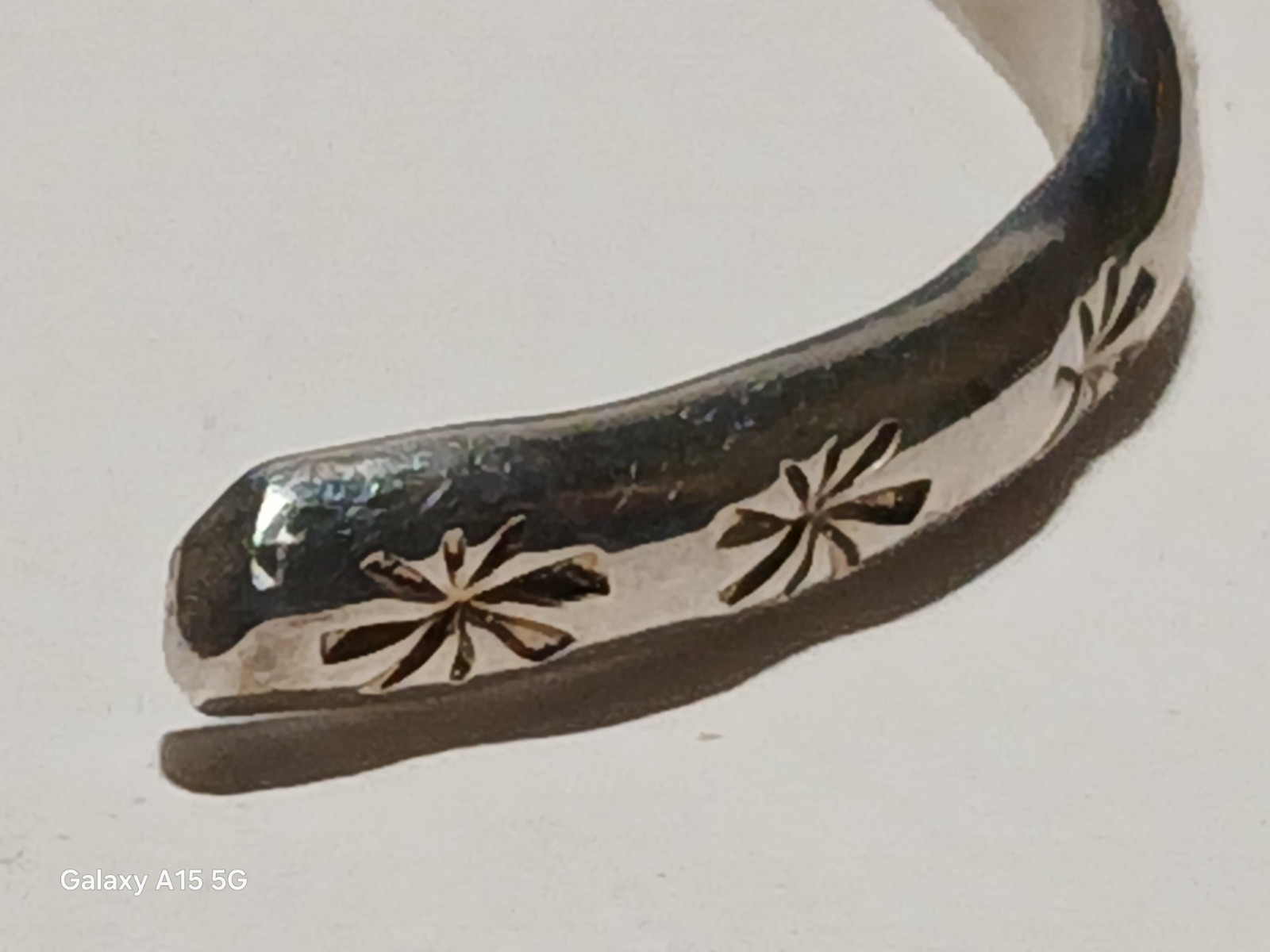 STERLING DCG NATIVE AMERICAN SOLID SILVER CUFF BR… - image 2