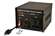 AC-100 Voltage Power Converter Step up Down Transformer 110 Volt 220 Volt, 100 W
