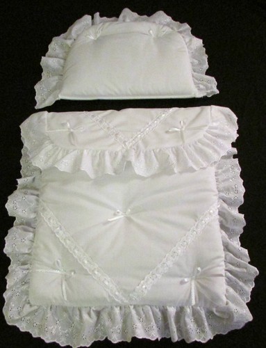 JUEGO DE CAMA DE COCHECITO CONSTRUIDO COACH + COLCHÓN para muñecas de cruz de plata Oberon Chatsworth - Imagen 16 de 39