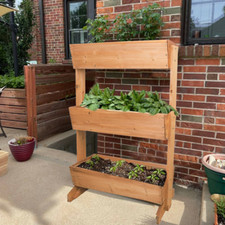 Hochbeet Vertikalbeet Etagen Holz Balkonbeet Pflanztreppe Kräuterbeet Schwerlast
