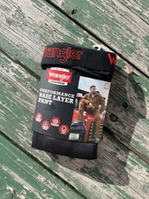 WRANGLER Workwear Men's 2XL Performance Base Layer Pant Moisture Wicking • Black