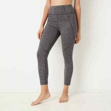 JoyLab Women's Leggings High Waisted Brushed Jersey Charcoal Heather Small A1070