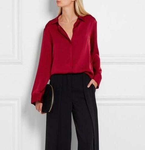 V Neck Shirt Tops Fashion Blouse Formal 