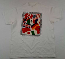 World Flags Canada,Japan many more T-Shirt Puffy Print USA Made Delta Large