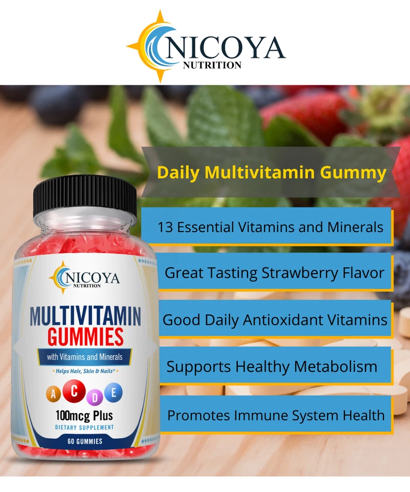 Gomitas multivitamínicas familiares 100mcg+ | Apoyo inmunológico y antioxidante para todos los 2 paquetes Foto 3 de 4