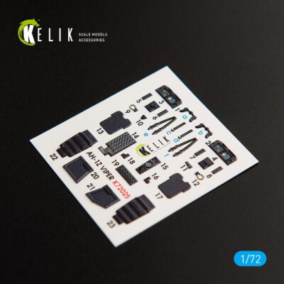 AH-1Z VIPER interior 3D decals for Dream Model kit KeliK K72025 Scale 1:72 