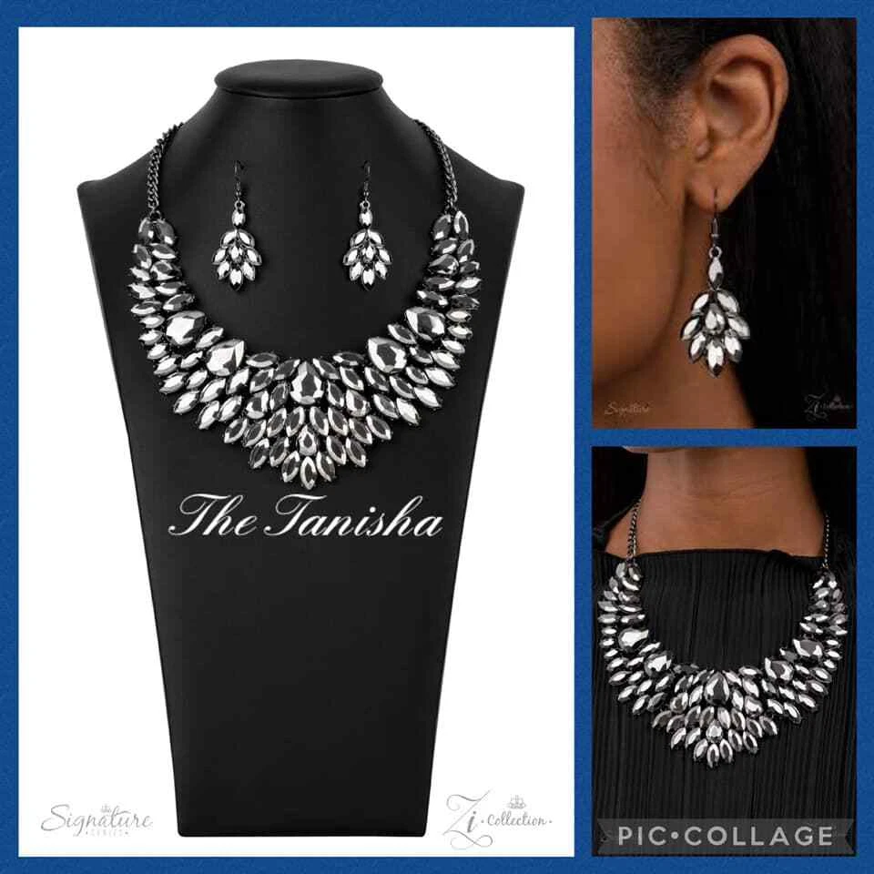 Paparazzi 🦄 The Tanisha 💎Hematite Rhinestones Zi Signature Necklace 🦄 VHTF