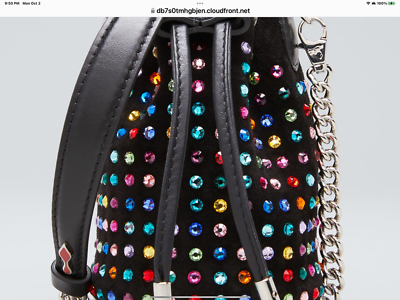 Christian Louboutin Marie Jane Crystal-Beaded Mini Bucket  display picture 1