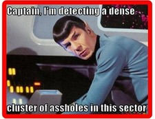 Funny  Spock Star Trek  Quote  Refrigerator / Tool  Box  Magnet Man Cave Room