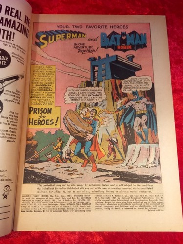 ⭐️ LO MEJOR DEL MUNDO - ¡SUPERMAN Y BATMAN Prison for Heroes! 145 Edad de Plata 1964 - Imagen 4 de 6