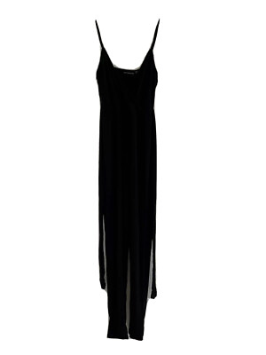 Pretty Little Thing Strappy Jersey Wrap Tie Waist Jumpsuit Black Size 4