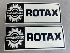 2 Rotax Racing Bombardier BRP Jet Ski Seadoo Pair DECAL/STICKER BLACK 7 inch