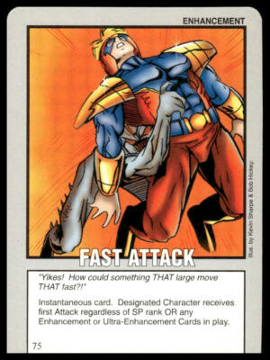 Fast Attack Enhancement 1995 Caliber Games Power Cardz #75 Skyverse CCG Card