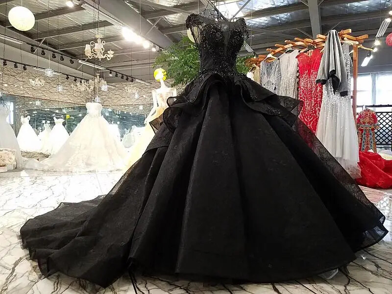 long black and white prom dress Black and White Lace Applique Prom Dresses Strapless Mermaid Sheer Sleeve 24199 Custom Colors / 22W main image 1