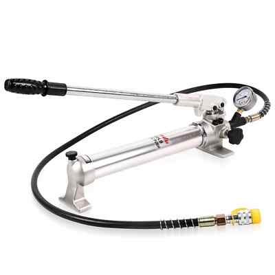 #ad Hydraulic Hand Pump 900cc w Pressure Guage Single Acting Hydraulic Lifting Pump $141.98